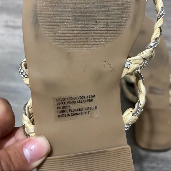 Madden Girl Rhinestone Rope Strappy Sandals - Picture 4 of 5